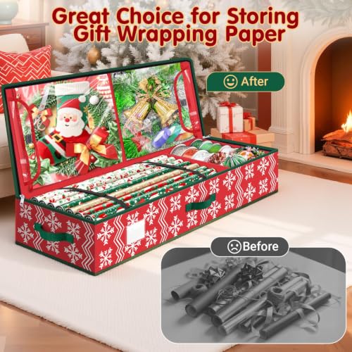 Wrapping Paper Organizer Storage for Christmas, Wave - Image 6