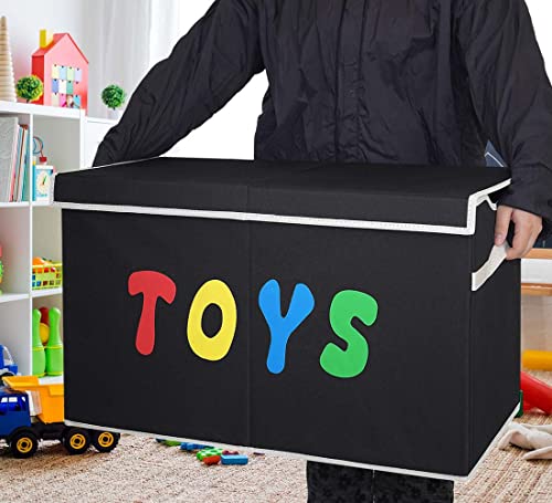 YOLOXO Toy Box Chest, Collapsible Sturdy Storage Bins with Lids - Image 4