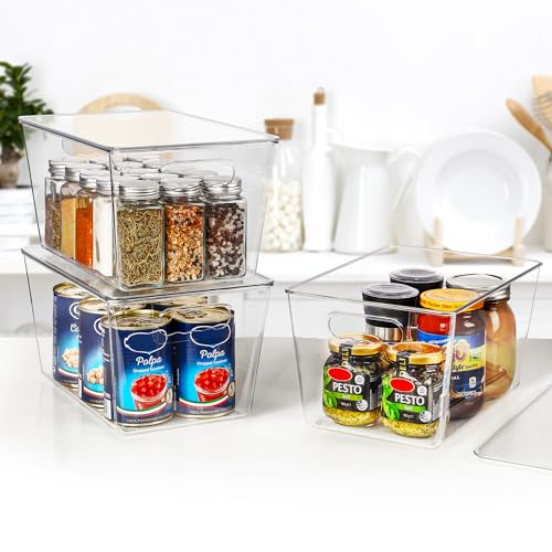 Vtopmart 10 Pack Clear Stackable Storage Bins with Lids - Image 6