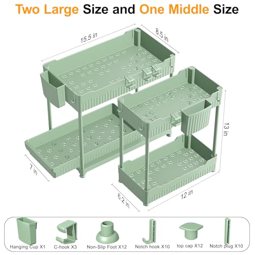 Sevenblue 3-Pack 2-Tier Under Sink Organizers with S | All Products - Image 5