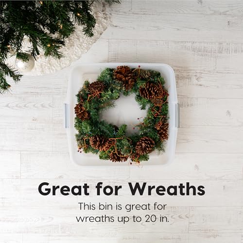 IRIS USA 33 Quart Christmas Wreath Storage Container Box - Image 7