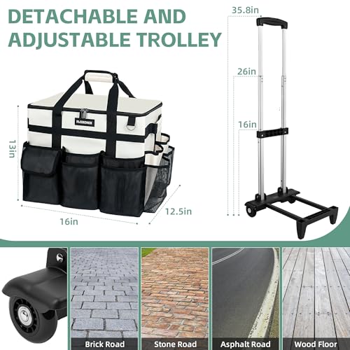 Large Rolling Cleaning Caddy Bag with Wheels, with D | All Products - Image 3