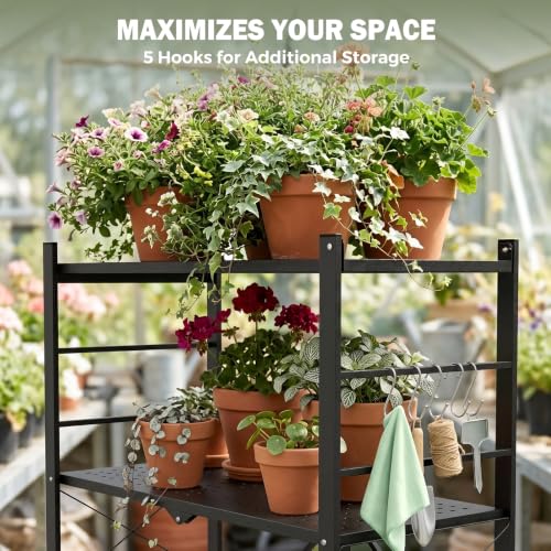EAGLE PEAK Foldable Greenhouse Shelving, 4-Tier Plant Stand - Image 7