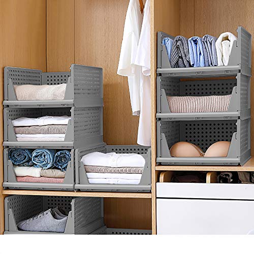 4-Pack Folding Wardrobe Storage Box Plastic Drawer | Home Organization - Image 3
