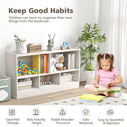 Toy Storage Organizer, 2-Tier Kids Bookshelf - Image 7