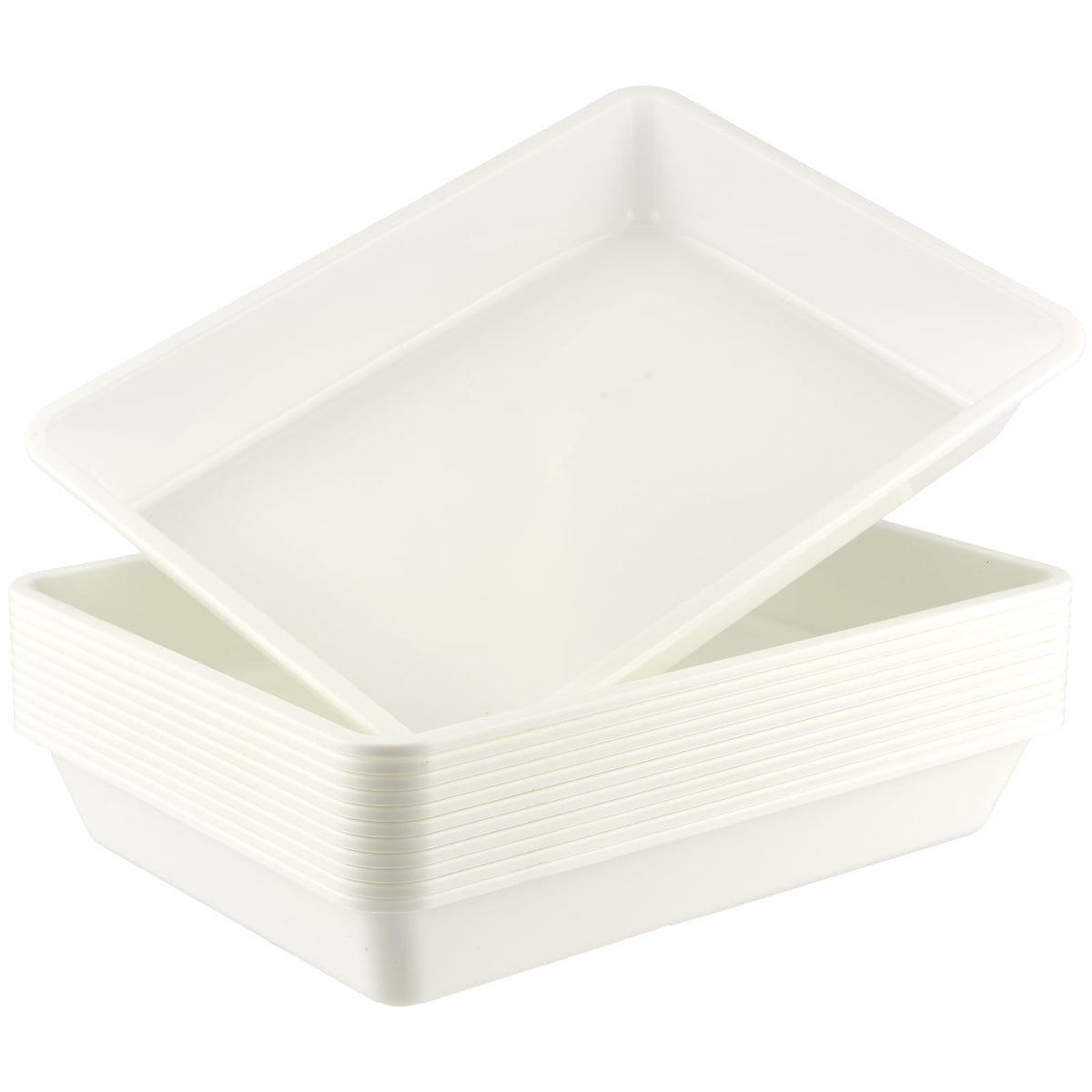 Defresit 12 Pcs Letter Size Flat Storage Paper Tray for Classroom - Image 1