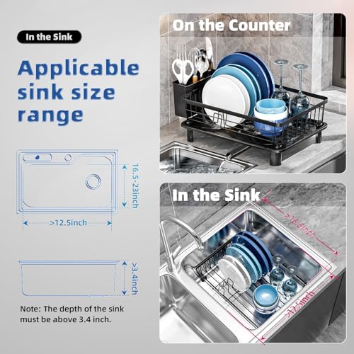 GAOKASE Dish Drying Rack for Kitchen Counter,Stainless Steel - Image 3