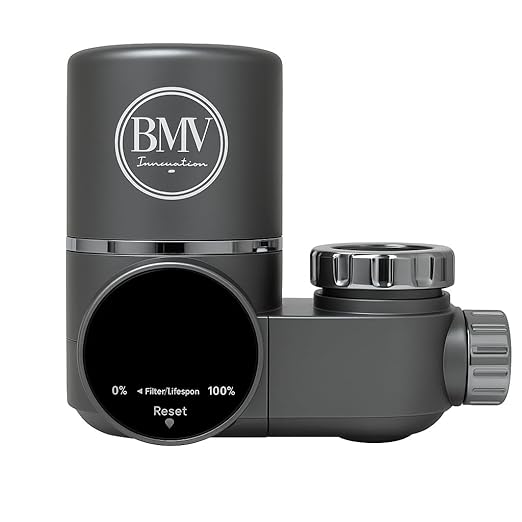 BMV Faucet Water Filter with LED Temperature Display, Multi-Stage Filtration, Improves Taste & Freshness, Easy Installation, Kitchen Tap Filter System