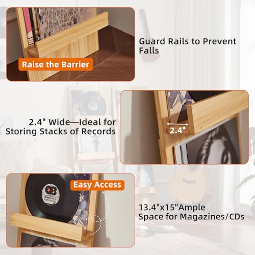 LELELINKY Wall-Leaning Vinyl Record Holder with 3 Tier - Image 7