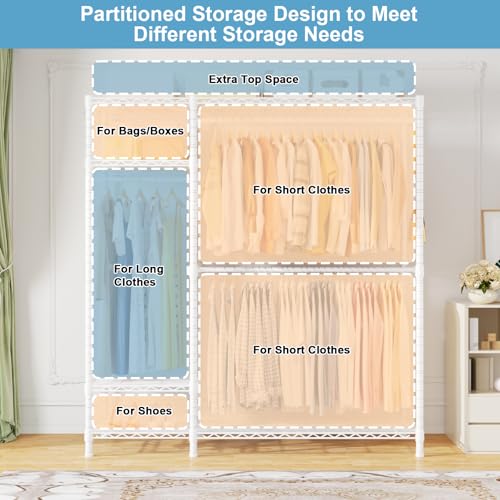 F7 Clothes Rack Heavy Duty, Clothing Racks for Hanging Clothes - Image 6
