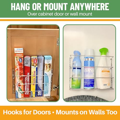 Kitchen Wrap & Food Bag Organizer Wall/Cabinet Mount, 2-Pack - Image 5