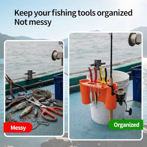 Fishing Rod Holder for Bucket, Portable Fishing Tool Station - Image 5