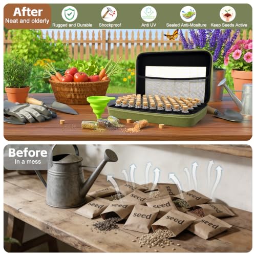 80 Slots Sturdy Seed Storage Organizer Box with Classic - Image 4