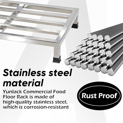 2 Packs Dunnage Rack 23.6x15.8x4inch Stainless Steel Dunnage - Image 7