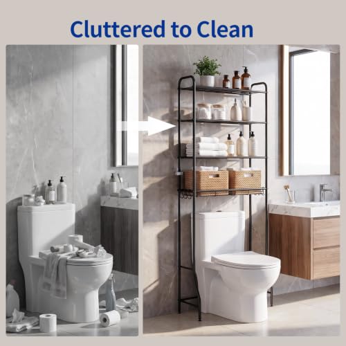 Delamu Over Toilet Storage Rack, 4 Tiers (71.9" H) - Image 4