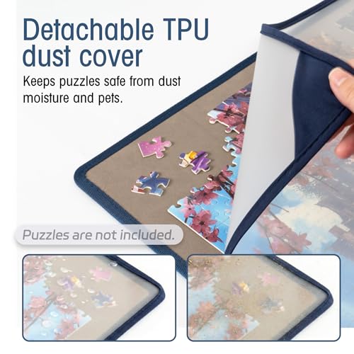 Tektalk Foldable Jigsaw Puzzle Board with 6 Color Sorting Trays - Image 6