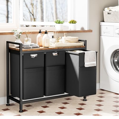 Lulive Laundry Hamper, Laundry Basket Organizer with 3 Pull-Out - Image 3