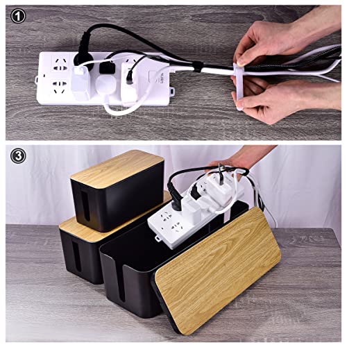 Tuwechen 3 Pack Cable Management Box, Cable Organizer Box to Hide - Image 7