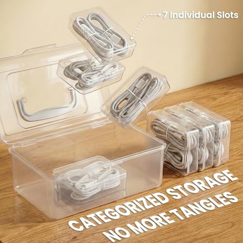 Portable Cord Organizer Box with Handle, 7 Clear Cab | All Products - Image 4