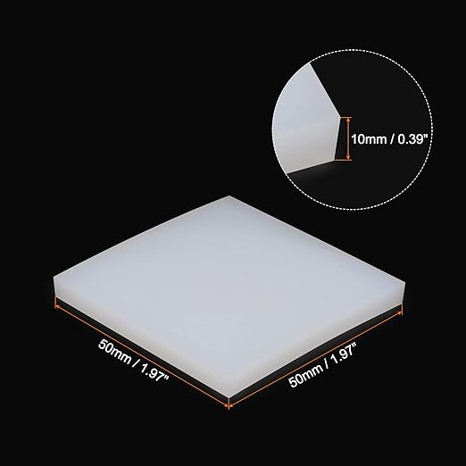 HARFINGTON 2pcs Anti Vibration Pads 2" x 2" x 0.39" Silicone Rubber Vibration Isolation Pads Damping Furniture Pads Mat Block for Washing Machine Dryer Air Conditioner Compressor Treadmill