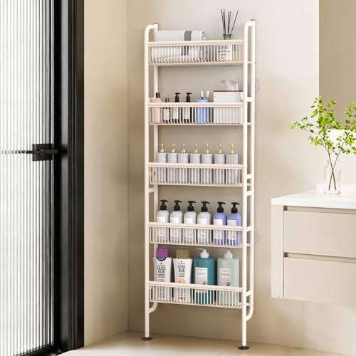 NECHEGE Slim Shelf Behind Door Storage Rack, 5-Tier Multi-Purpose - Image 2