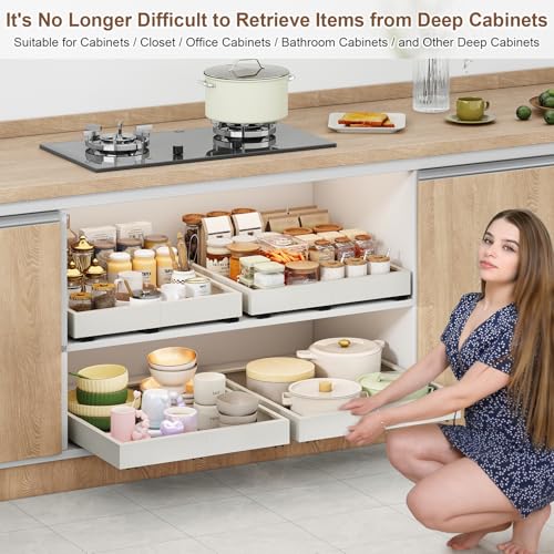 Fokyfok 2Pc Pull out Cabinet Organizer,11"-16"W,17"- | All Products - Image 7