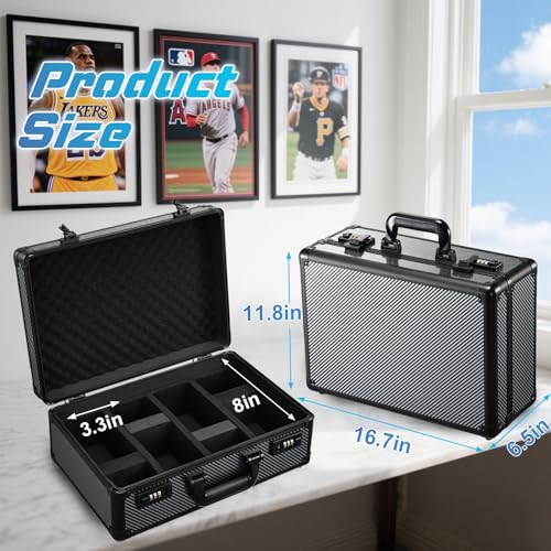 Large Graded Card Storage Box 4-Row with Combo Lock - Image 5