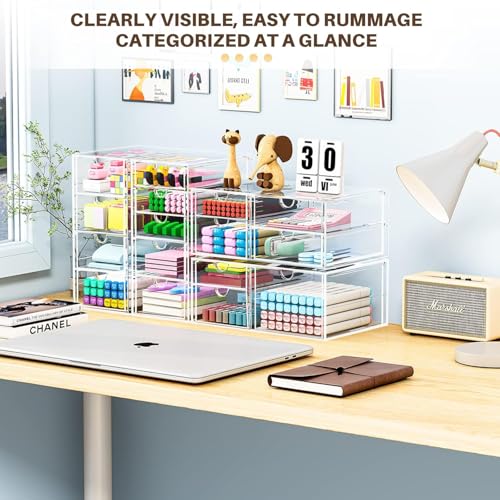 caktraie Acrylic16-Drawer Storage & Makeup Organizer for Desk - Image 5