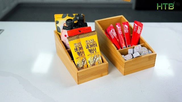 HTB 4-Section Snack Organizer with Removable Dividers for Kitchen - Image 8