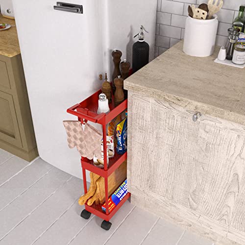 Simple Houseware 3-Tier Slim Rolling Cart w/Handle 5 | All Products - Image 5