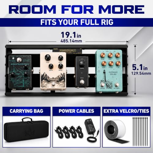 MA Powered Guitar Pedal Board with Built-In Power Supply - Image 6