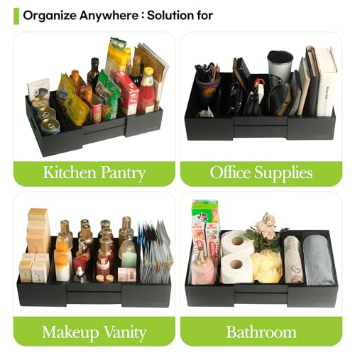 Expandable Bamboo Kitchen Cabinet Organizer for Food Container - Image 6