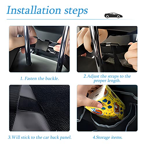 AUCELI Car Trunk Organizer, Hanging Backseat Storage Bag, Black - Image 6