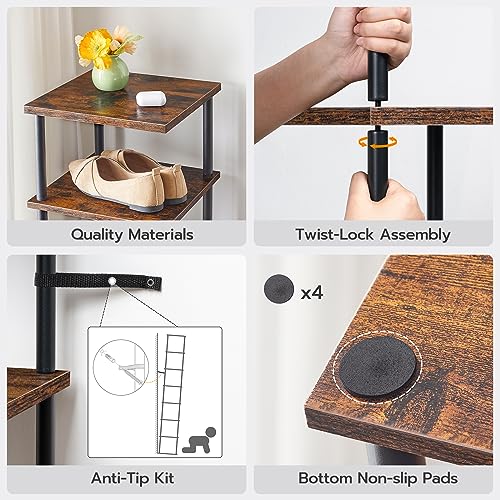 HOOBRO Vertical Shoe Rack, 8-Tier Narrow Shoe Shelf - Image 7