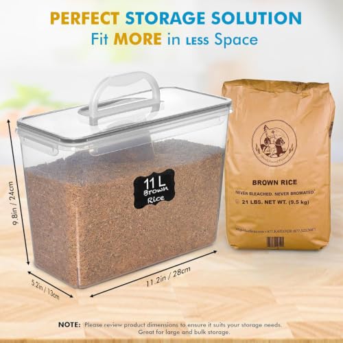 Shazo 2 PC (11L | 372 oz) Flour Sugar Storage Containers - Image 4