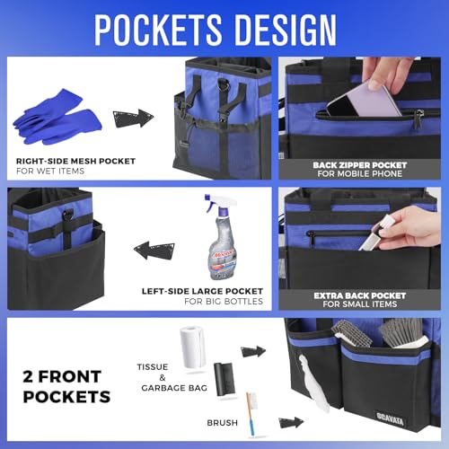 SCAVATA Compact Wearable Cleaning Caddy with Handle & Shoulder - Image 3