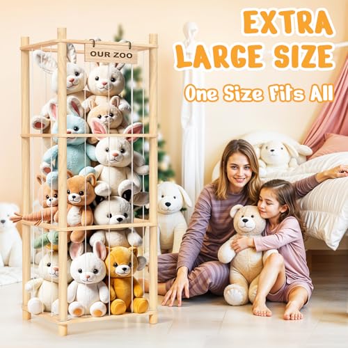 Woodure Stuffed Animal Storage & Organizer, Wooden Toy - Image 6