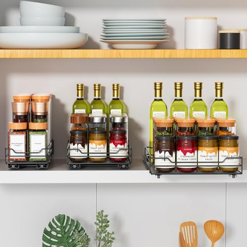 RCHYFEED Pull Out Spice Rack Organizer, 1 Tier - Image 6