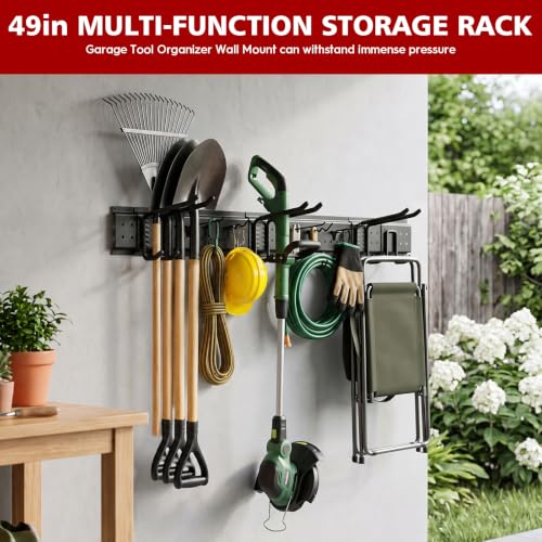 49.5"Garage Tool Organizer Wall Mount - 400 lbs Garden - Image 4