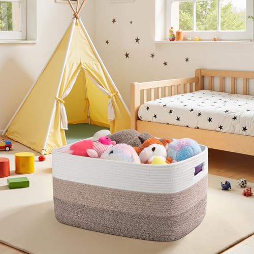 OIAHOMY Blanket Basket Laundry Basket Dog Toy Basket 75L - Image 3