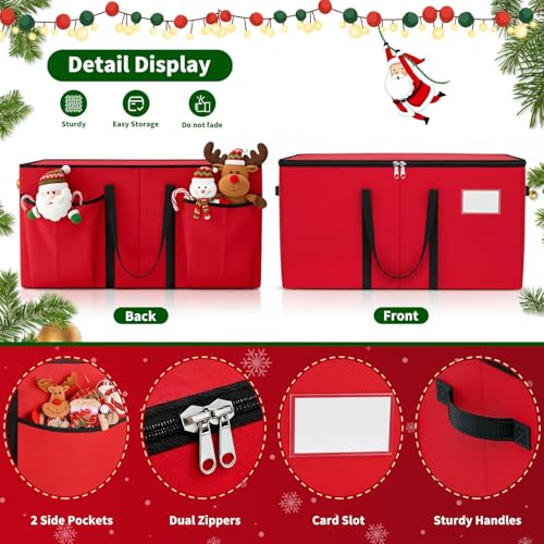 Christmas Ornament Storage Box, 8 Individual Trays with Handles - Image 5