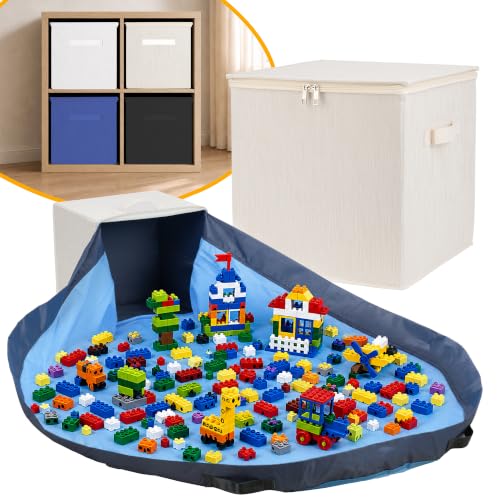 Toy Storage Organizer with Attached Play Mat for Kids – - Image 2