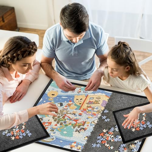 Puzzle Board for 1000 Pieces, 4 Sorting Trays & Protective Cover - Image 6