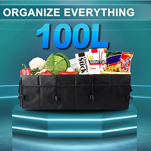 Large Trunk Organizer - 98L Collapsible Car Storage Organizer - Image 6