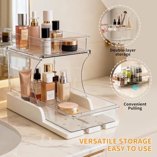 Jsyrjing 2 Pack Pull Out Spice Rack, 2 Tier Clear Cabinet - Image 7