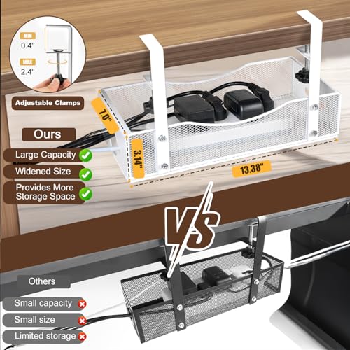 Extra Wide Under Desk Cable Management - 7inch No Dr | All Products - Image 3