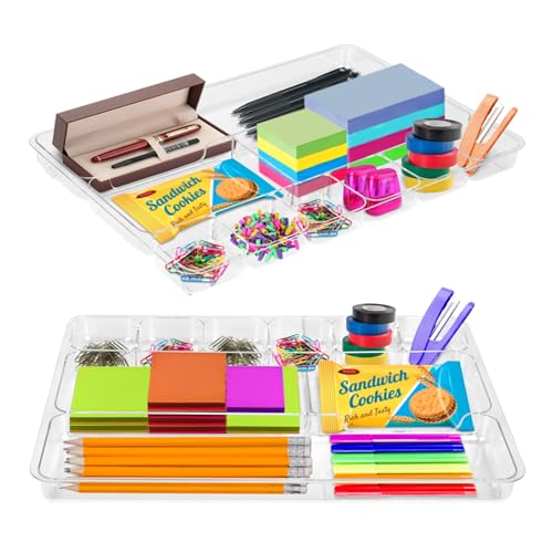 Manaloom Desk Drawer Organizer Tray with 9 Storage Compartments - Image 4
