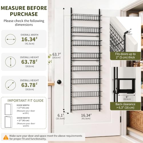 ElegantArray 8-Tier Pantry Door Organizer, Hanging Storage Basket - Image 4