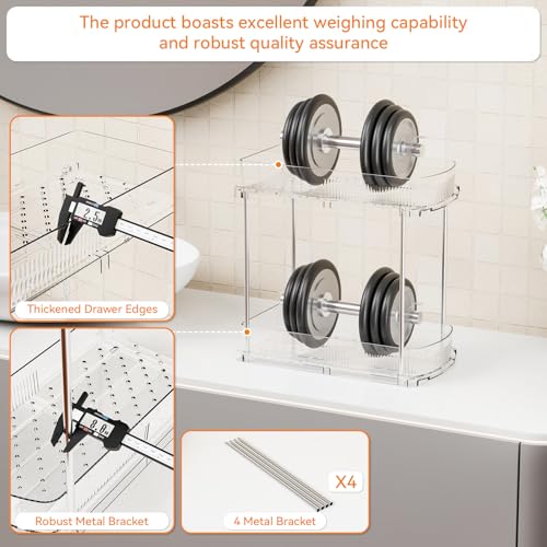 Yieach 2 Pack 13.8″ Deep 2 Tier Under Sink Storage O | All Products - Image 6