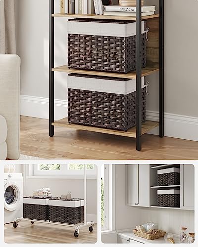SONGMICS Woven Storage Basket with Lid, 9.2 Gallon ( | All Products - Image 4